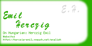 emil herczig business card